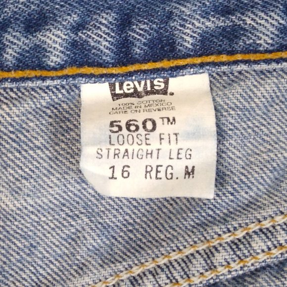 Levi 560 Y2K (Oct/2000) Women's 16 Reg M. Loose Fit Straight Leg Red Tag - Vinta - Picture 7 of 8
